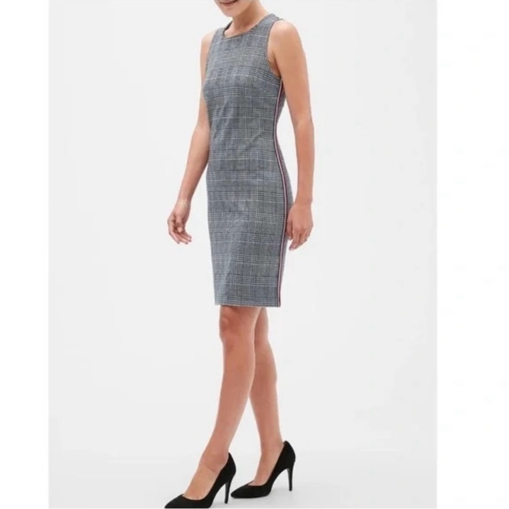 Banana Republic Petite Glen Plaid Sportif Houndsooth Sheath Dress, Size 4P, EUC!
